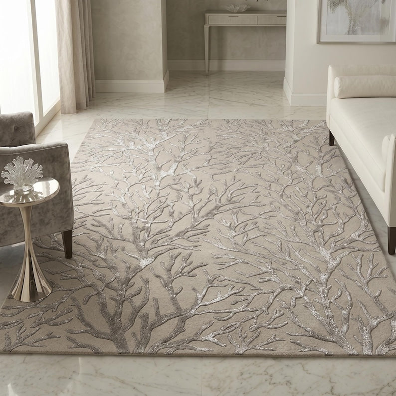 Silver Coral Carpet & Rug