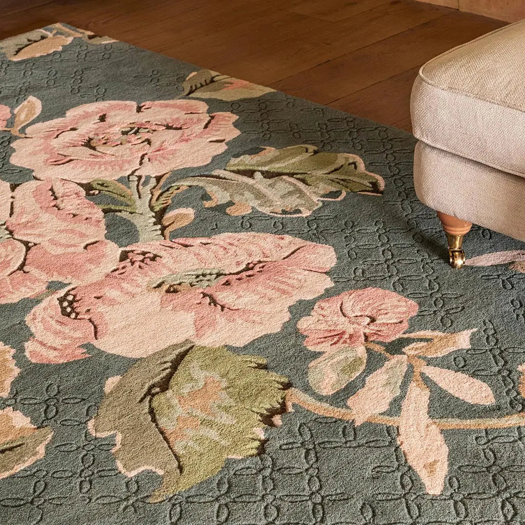 Botanical Bloom Foliage Hand-Tufted Rug Rugverse