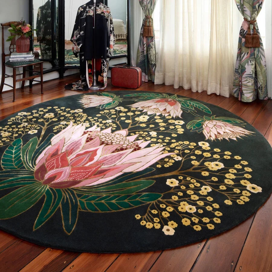 Heritage Flora Round Carpet & Rug