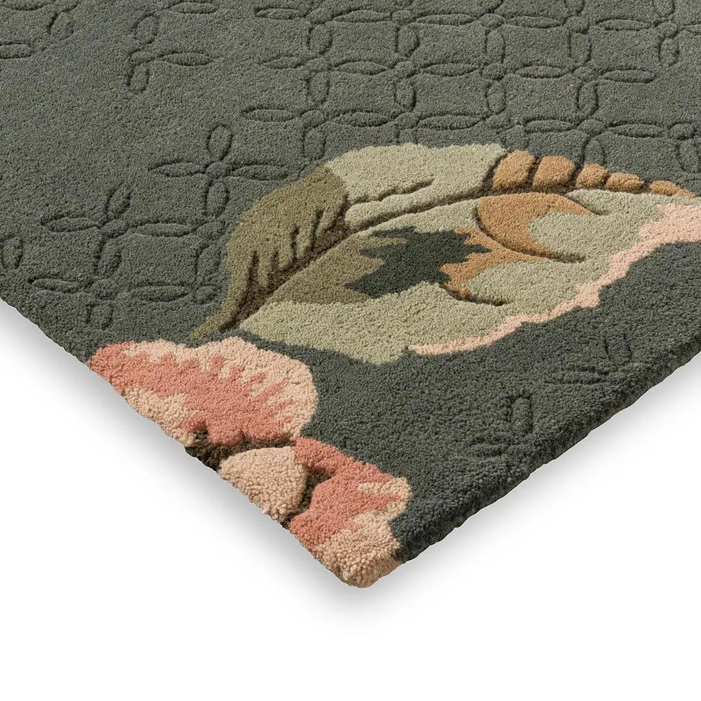 Botanical Bloom Foliage Hand-Tufted Rug Rugverse
